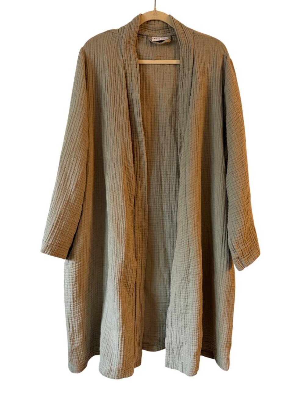 Parachute Cloud Cotton Robe Green/Moss Super Soft Size XL No Belt